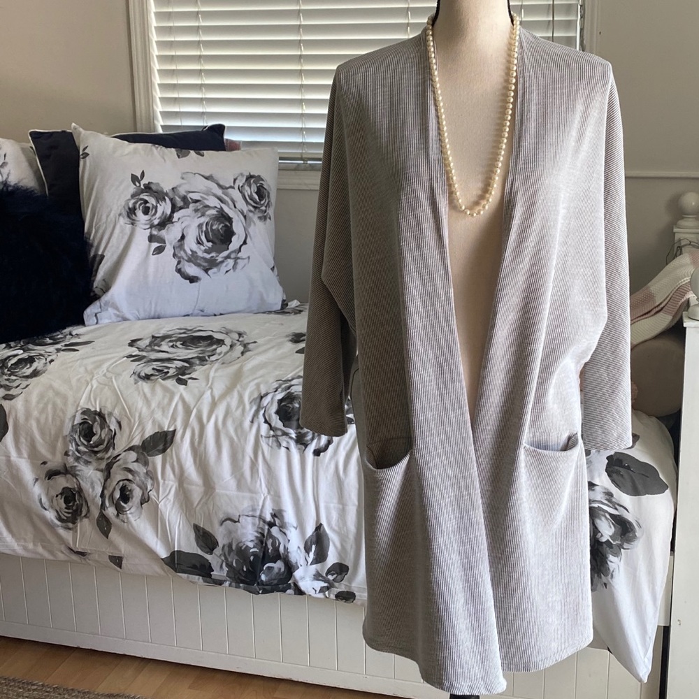 Donni Ribbed Sweater Coat